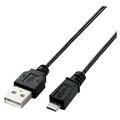 エレコム 極細Micro-USB(A-MicroB)ケーブル ブラック・1.0m U2C-AMBX10BK