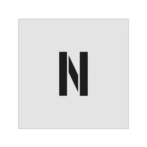 アイマーク ステンシル N 文字サイズ100×65mm FC040JB-8186098-イメージ1