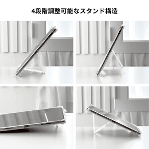 araree iPad Pro 11インチ(M4)用ペンホルダー付きスタンドケース FLEXIELD SP クリア AR26932-イメージ6