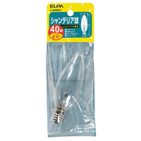 エルパ シャンデリア球 E17口金 40W 1個入り クリア G-66NH(C)