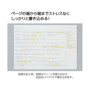 コクヨ キャンパス フラットが気持ちいいノート(ドット入) セミB5 A罫 桃 FC116PM-ﾉ-FL3CAT-P-イメージ8