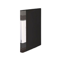 コクヨ クリヤーブック(Glassele)固定式A4背ポケット 40P ブラック F384889-ﾗ-GLB40D
