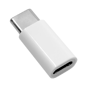 ラスタバナナ 充電・通信変換アダプタ MICROUSB TO TYPE-C ホワイト RHEMC02WH-イメージ1