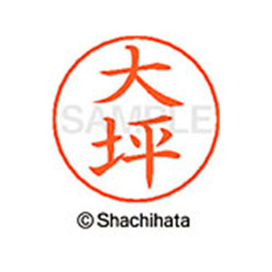 シヤチハタ ネームペン用ネーム シルバー 既製 大坪 FC46276-X-GPS-0505-イメージ1