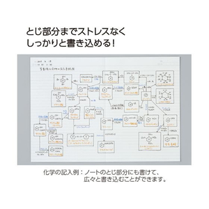 コクヨ キャンパス フラットが気持ちいいノート(ドット入) セミB5 A罫3色 FC117PM-ﾉ-FL3CATX3-イメージ10