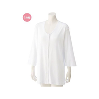 ケアファッション 7分袖大寸ワンタッチシャツ(婦人) ホワイト 3L FCP5125-03812105