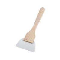 エムテートリマツ 木柄 三角 シリコンゴムヘラ 長柄 小 FCM6977-010492001