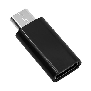 ラスタバナナ 充電・通信変換アダプタ TYPE-C TO MICROUSB ブラック RHECM01BK-イメージ1