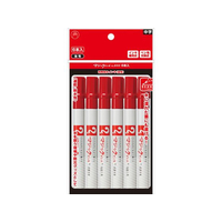 寺西化学工業 マジックインキ No.500 細書 6本パック 赤 FCE260U-M500-T2-6P