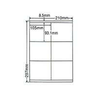 NANA ラベルシールナナワードA4 6面 再剥離 500枚 F801509-LDZ6GBF