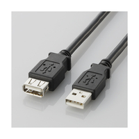 エレコム USB2．0延長ケーブル(A-A延長タイプ) ブラック2m U2CE20BK