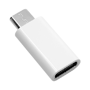 ラスタバナナ 充電・通信変換アダプタ TYPE-C TO MICROUSB ホワイト RHECM01WH-イメージ1