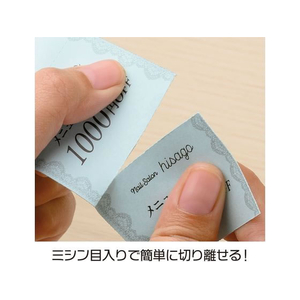 ヒサゴ チケット回数券 6枚綴り 10シート ペールブルー FCF066U-PK504S-イメージ5