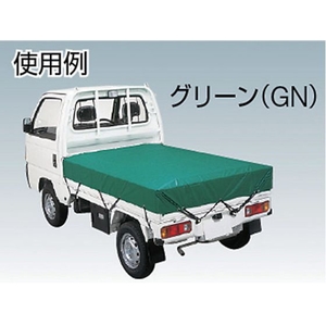 トラスコ中山 TRUSCO トラックシートα 軽トラック用 幅1700mm×長さ2.1m 緑 グリーン1.772.10.4718 FC413HU-1260880-イメージ2