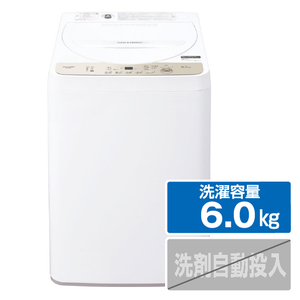 シャープ 6．0kg全自動洗濯機 ゴールド系 ESGE6HN-イメージ1
