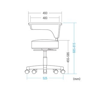 サンワサプライ メディカルチェア ホワイト SNC-HP3VW2-イメージ3