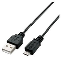 エレコム 極細Micro-USB(A-MicroB)ケーブル ブラック・2.0m U2C-AMBX20BK