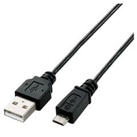 エレコム 極細Micro-USB(A-MicroB)ケーブル ブラック・2.0m U2CAMBX20BK