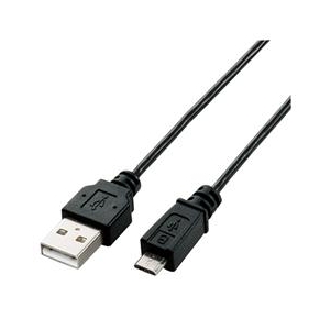 エレコム 極細Micro-USB(A-MicroB)ケーブル ブラック・2.0m U2C-AMBX20BK-イメージ1