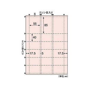 ヒサゴ 作れるチケット・回数券 6枚綴り 10シート ライトピンク FCF067U-PK505S-イメージ2