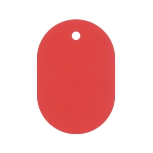 日本緑十字社 小判札(無地札) 赤 60×40mm スチロール樹脂 FC701KC-8248194-イメージ1