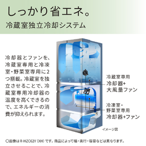 日立 【左開き】470L 5ドア冷蔵庫 ライトゴールド RHWS47YLN-イメージ11