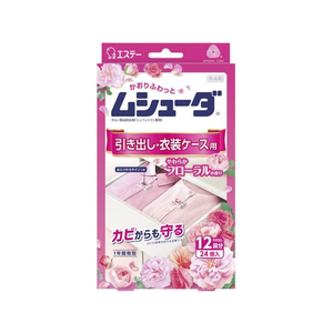 エステー かおりふわっとムシューダ 引出・衣装ケース用フローラル 24個 FCC1907-イメージ1