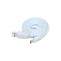 MOTTERU マグネットフラットケーブル USB-A/USB-C  1m パウダーブルー MOT-MGFAC100-BL