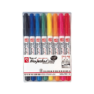 寺西化学工業 マジックインキ マジェスタースリム 8色セット FCU1780-MMJ70C-8-イメージ1