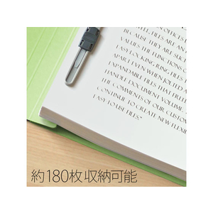 プラス フラットファイル ノンステッチ B4ヨコ グリーン NO.012N F876588-78266-イメージ5