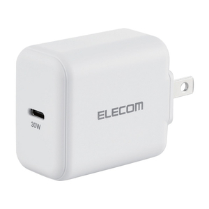 エレコム PD 充電器 30W USB タイプC 1ポート スイングプラグ ホワイト ACDC-PD2130WH-イメージ1