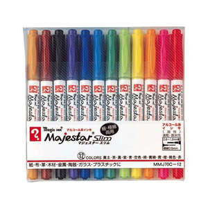 寺西化学工業 マジックインキ マジェスタースリム 12色セット FCU1781-MMJ70C-12-イメージ1