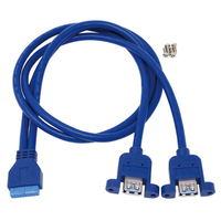 アイネックス パネルマウント用USB3．0ケーブル ヘッダー接続 USB-021A