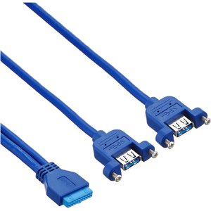 アイネックス パネルマウント用USB3．0ケーブル ヘッダー接続 USB-021A-イメージ2