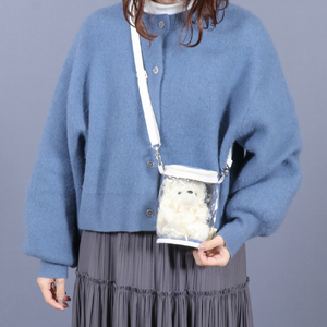 不二貿易 推し活 ぬいぐるみクリアバッグ ブルー 53937ｵｼﾇｲｸﾞﾙﾐﾊﾞﾂｸﾞﾌﾞﾙ--イメージ4