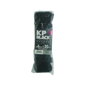 ユタカメイク ブラックKPトラックロープ6mm×20m ブラック620袋 FC927FV-1950647-イメージ1