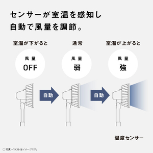 パナソニック DCモーター搭載リビング扇風機 ホワイト F-C339C-W-イメージ7