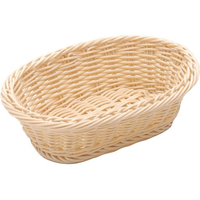 萬洋 樹脂バスケット 小判 24号 91-009A 白 FC172LL-4124600