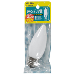 エルパ シャンデリア球 E26口金 40W 1個入り ホワイト G-60NH(W)-イメージ1