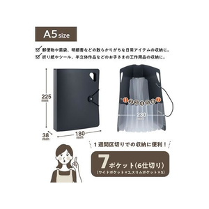 ナカバヤシ かたづくファイル A5 ブラック FCE275S-DF-KTDF-A5-D-イメージ9