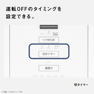 パナソニック DCモーター搭載リビング扇風機 ホワイト F-C337C-W-イメージ10