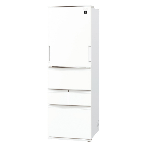 シャープ 408L 5ドア冷蔵庫 プラズマクラスター冷蔵庫 マットオフホワイト SJP410MW 408L