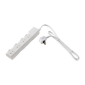 エルパ 耐雷スイッチ付きタップ 4個口1m e angle select ホワイト WLK-R41SWE5-イメージ2