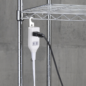 ヤザワ 裏面フックマグネット付タップ3個口2m ホワイト H4HJS302WH-イメージ3