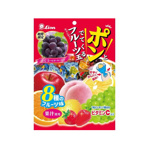 ライオン菓子 ポンとでてくるフルーツ玉 111g FCF800T-イメージ1