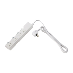 エルパ 耐雷スイッチ付きタップ 4個口2m e angle select ホワイト WLK-R42SWE5-イメージ2