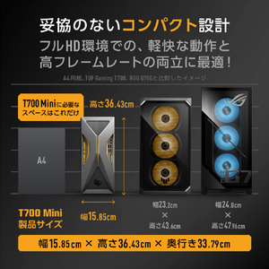 ASUS ASUS TUF Gaming T700 Mini (T700MF) グレー T700MF-05225F086W-イメージ3