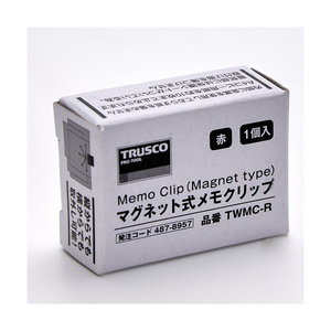 トラスコ マグネット式メモクリップ赤 TRUSCO　マグネット式メモクリップ TWMC-R-イメージ6