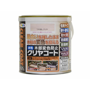 アサヒペン 水性木部変色防止コート 0.7L ツヤ消クリヤ FC515PM-イメージ1