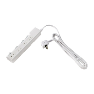 エルパ 耐雷スイッチ付きタップ 4個口3m e angle select ホワイト WLK-R43SWE5-イメージ2